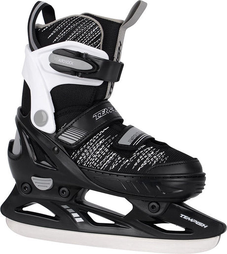 Tempish – Gokid Ice – Patins de hockey sur glace – Patins pour enfants – Noir – Patins de hockey légers pour enfants, ajustement réglable – Taille EU 29-32
