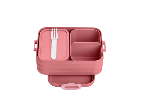 Mepal bento box midi - boîte à pain - 4 sandwichs - mauve vif