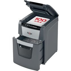 Destructeur de papier Rexel optimal autofeed+ 100x silencieux - déchiquetage p4 - alimentation automatique jusqu'à 100 feuilles - 34l - noir