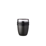 Pot à lunch Mepal mini ellipse - 300 ml - tasse à yaourt et muesli à emporter - passe au congélateur. micro-ondes et lave-vaisselle - noir nordique