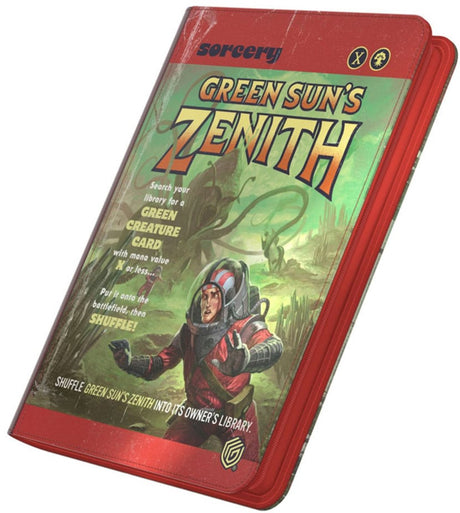 Ultimate Guard Zipfolio 360 Xenoskin Magic : le bord rassemblé de l'éternité - Feuilles de reliure à cartes zénith du soleil vert