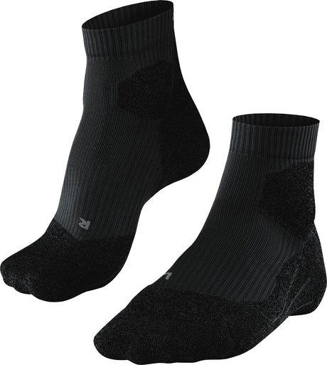 Falke ru chaussettes de trail running anti ampoules, rembourrage léger chaussettes de sport en fil fonctionnel femme noir - taille 37-38