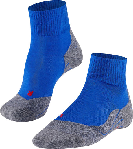 Falke tk5 chaussettes de marche courtes anti-ampoules en laine fine matière fonctionnelle hommes bleu - taille 42-43
