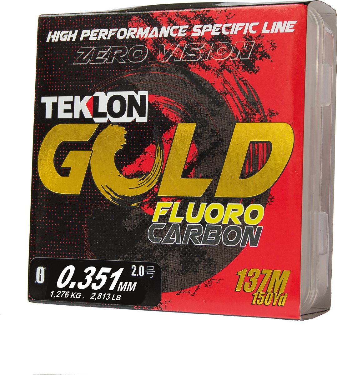 Teklon gold fluorocarbon - ligne de pêche invisible premium avec technologie japonaise Zero Vision 0,351 mm 137 m