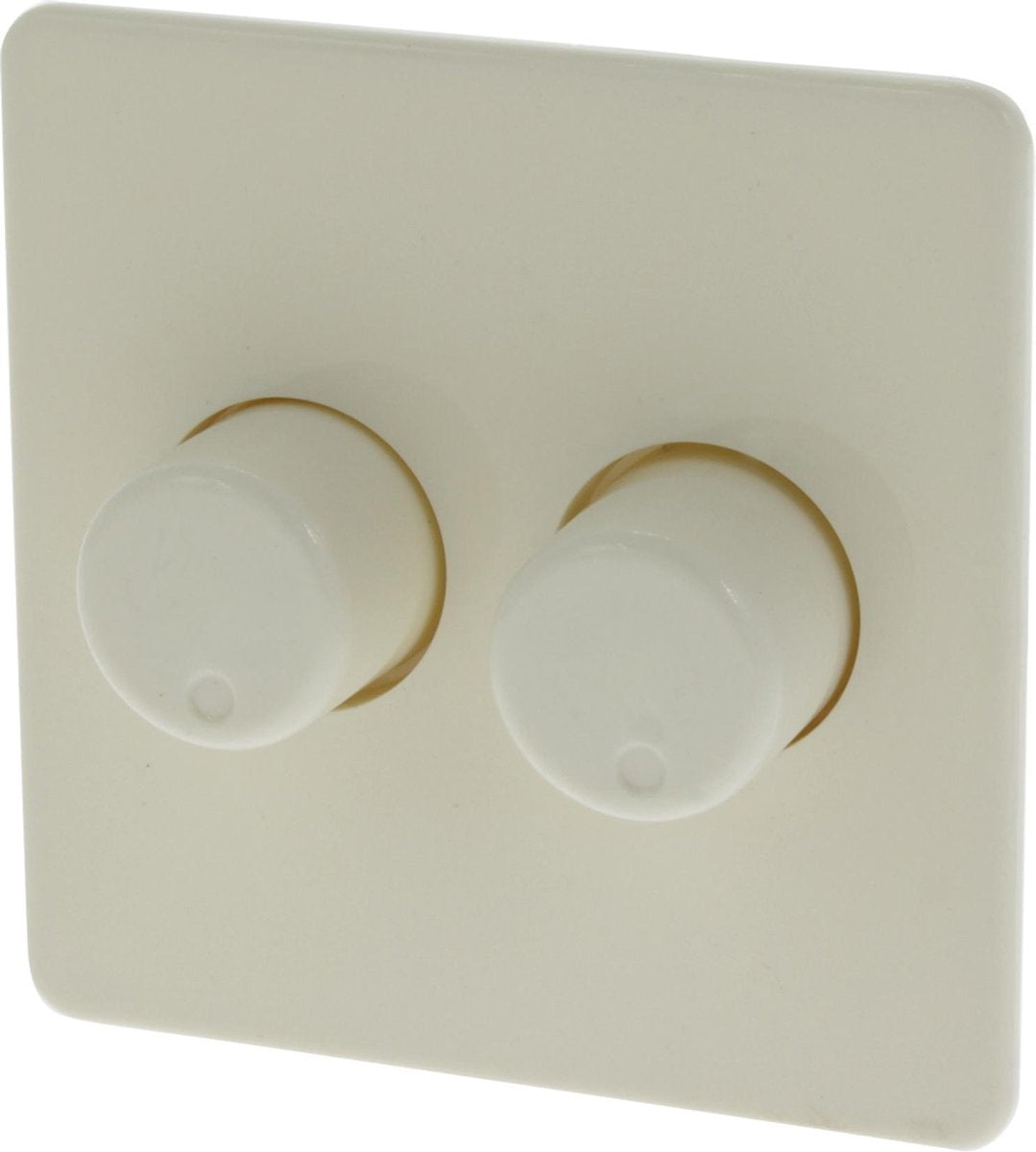 Plaque centrale standard Peha avec bouton variateur duo - crème