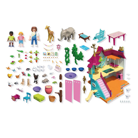 Playmobil animaux amis maison animalière animée - 71853