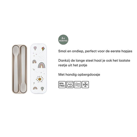 Mepal ensemble de cuillères pour bébé arc-en-ciel soleil a 2