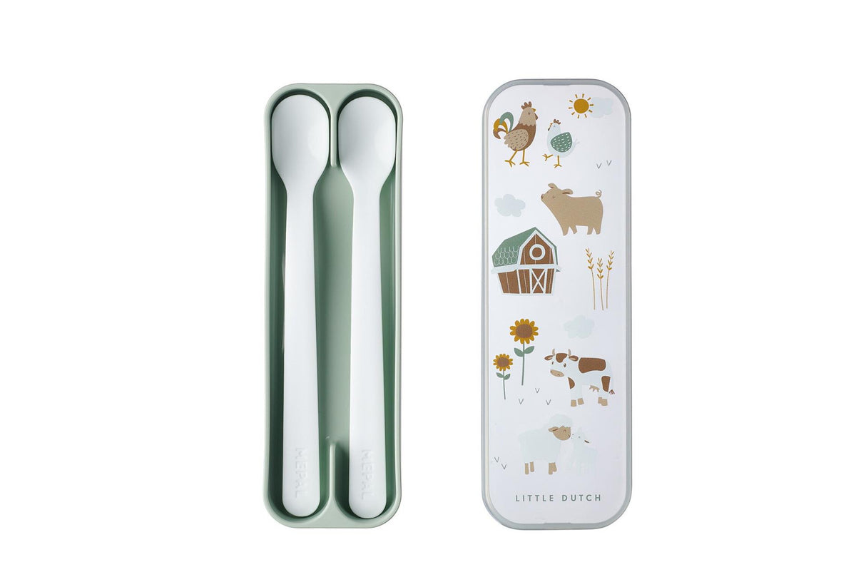 Mepal set de cuillères bébé 2 pièces petite ferme