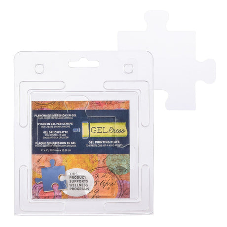 Presse à gel • plaque d'impression gel pièce de puzzle 10,16x10,16cm
