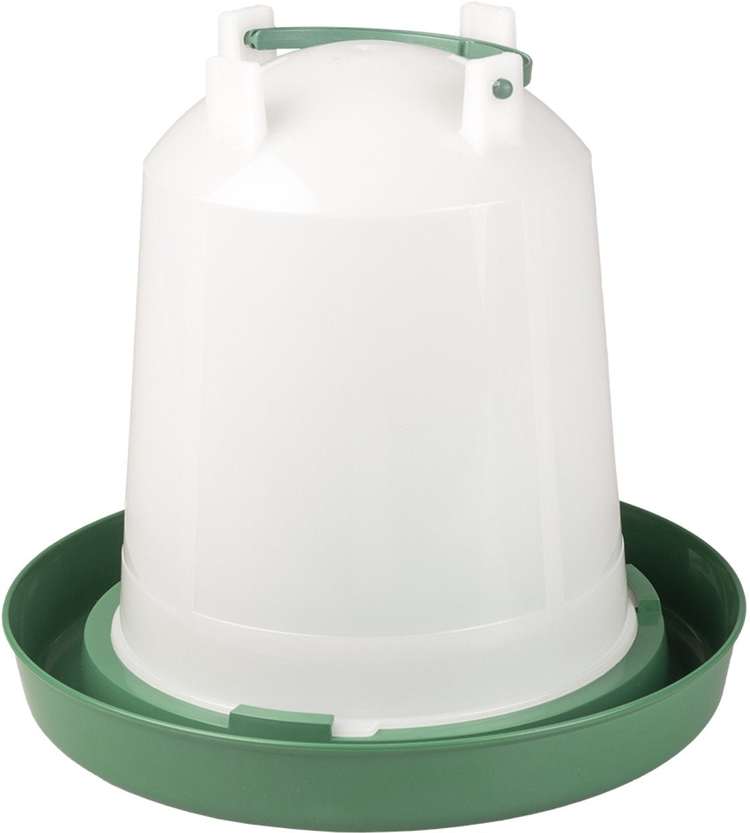Duvo plus horloge à boire à vis avec poignée eco pour volaille 10l vert transparent