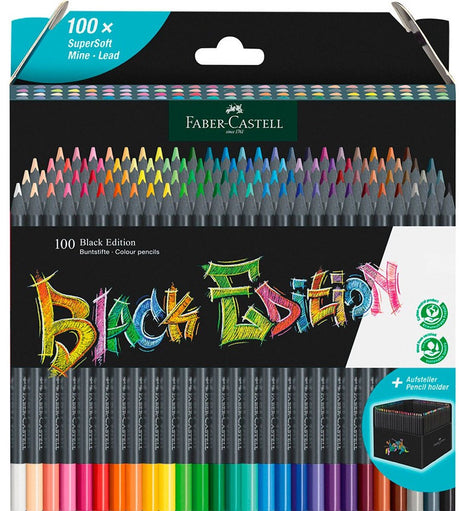 Crayons de couleur Faber-castell édition noire - 100 pièces - fc-116411