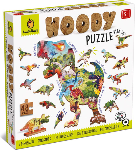 Puzzle en bois Ludattica - dinosaure.