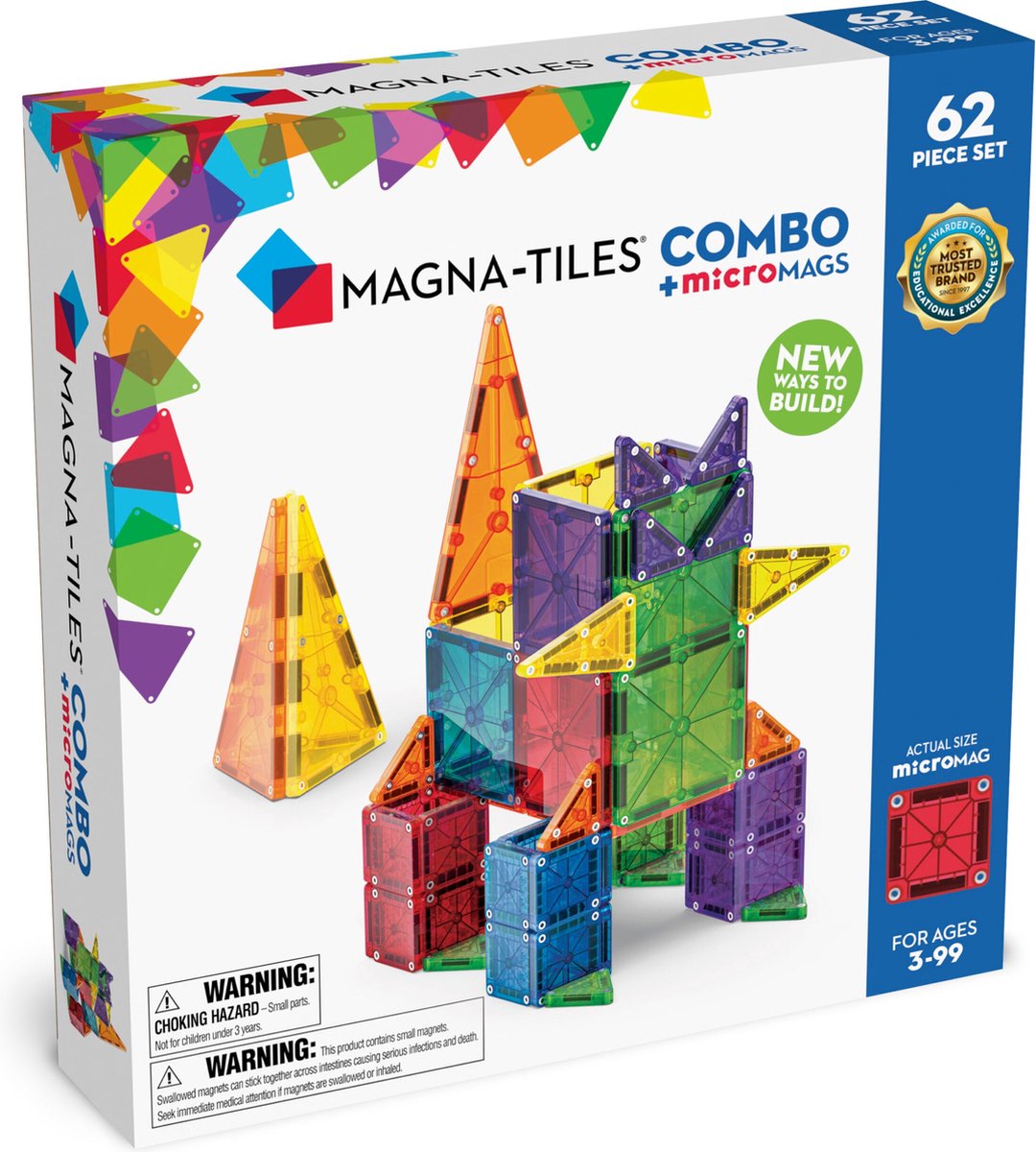 Magna-tiles combo 62 pièces - dès 3 ans - multi