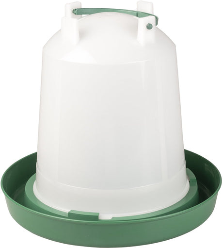 Duvo plus horloge à boire à vis avec poignée eco pour volaille 10l vert transparent