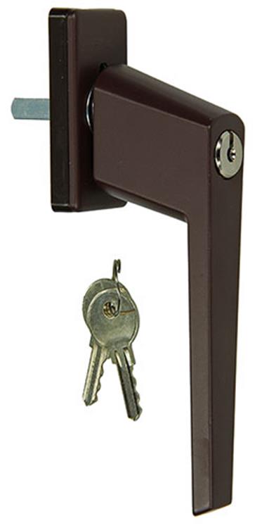 Yale 1019093 - 1 raamkruk met cilinderslot, bruin | 5 stuks