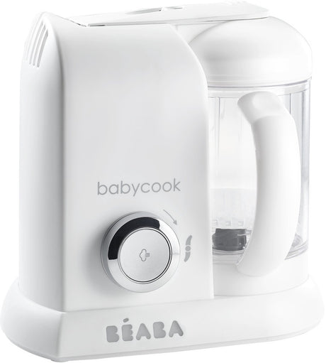 Béaba babycook solo® - robot culinaire - mixeur cuiseur vapeur 4 en 1 - préparateur repas pour bébé - bol 1100 ml - blanc argent