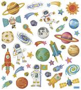 Creativ Company Stickers Stickers Space Travel, 1 feuille