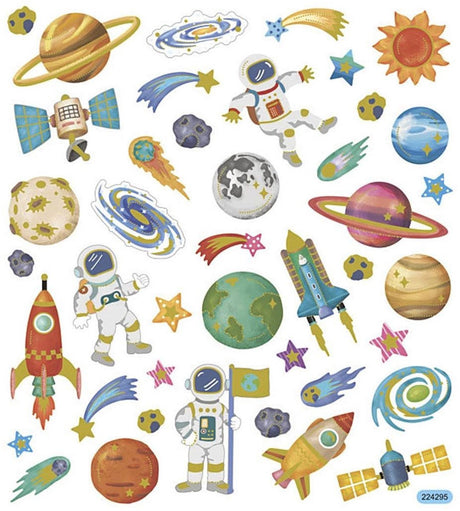 Creativ Company Stickers Stickers Space Travel, 1 feuille