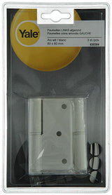 Yale 1019140 - 3 paumellen alu wit afger.hoeklinks 80x80mm | 5 stuks