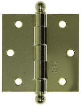 Yale 1019144 - 3 bolknopscharnieren vermessingd 76x76mm | 2 stuks