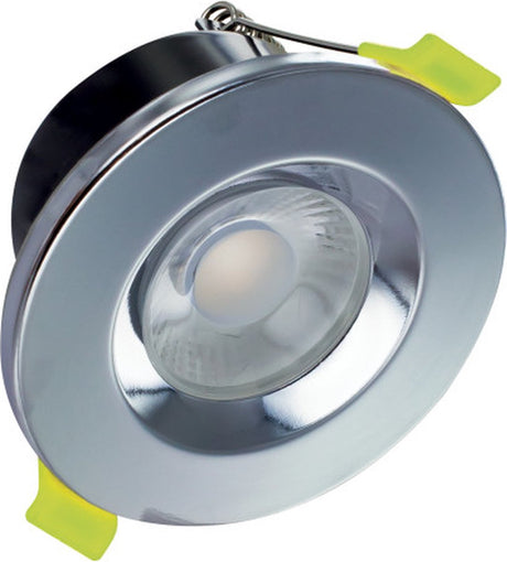LED intégrée - spot encastré - 8 watts - 3000k - 800 lumen - angle d'éclairage 55° - dimmable - ip65 - chrome