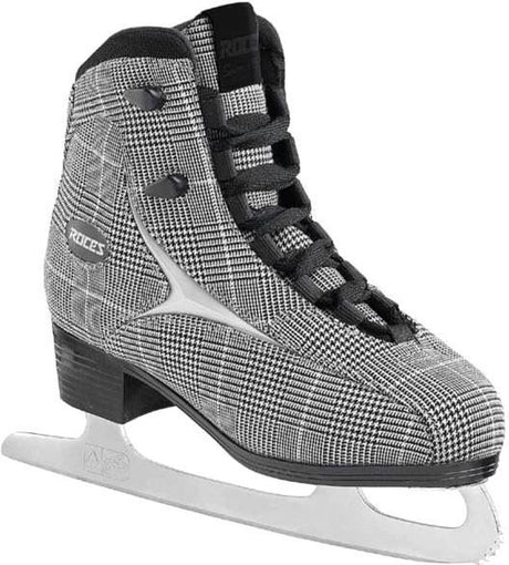 Roces – British check – patinage artistique – patinage pour femmes – noir et blanc – fer facile d'entretien au design classique – taille EU 41