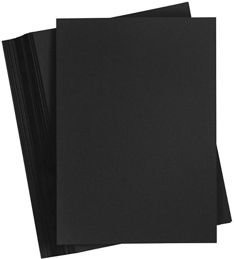 Carton coloré Creativ company, a2, feuille 420x594 mm, 200 gr, noir, 100 feuilles 1 boîte