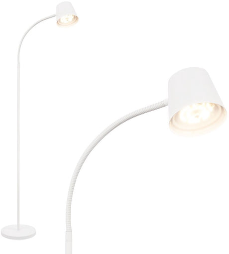 B.k.licht briloner cielo - lampadaire rechargeable - dimmable - lampe sur pied LED - sans fil - USB-C - 126,5 x 21 cm - blanc