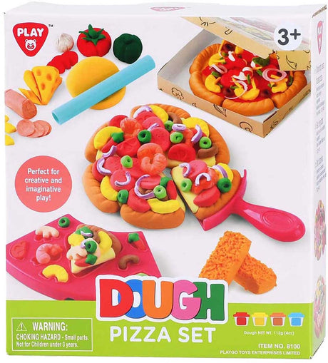 Set de pâte à pizza Playgo - 4 pots en argile