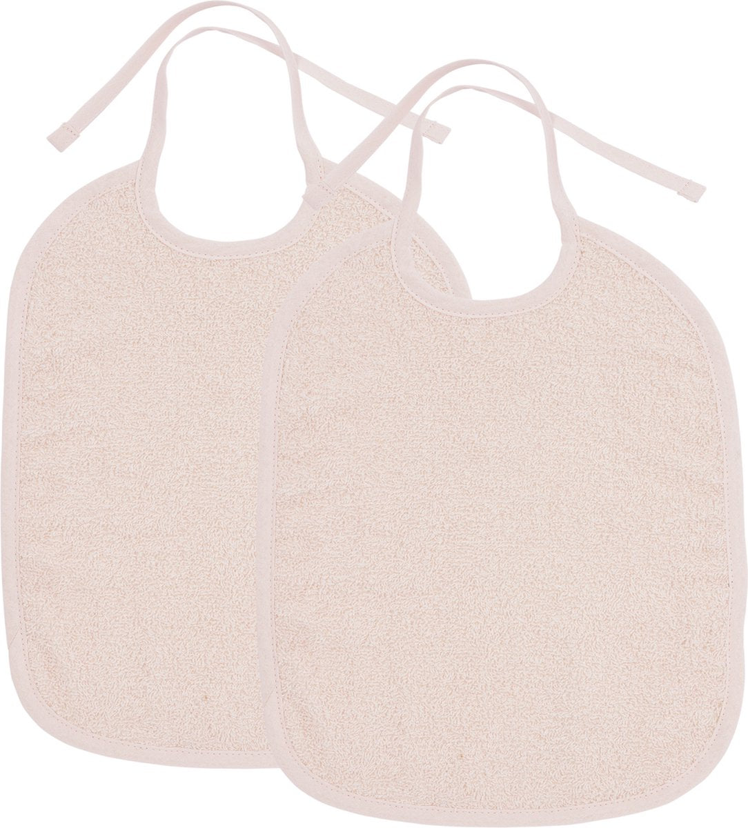 Bavoir Meyco baby uni - paquet de 2 - tissu éponge - rose tendre
