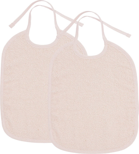 Bavoir Meyco baby uni - paquet de 2 - tissu éponge - rose tendre