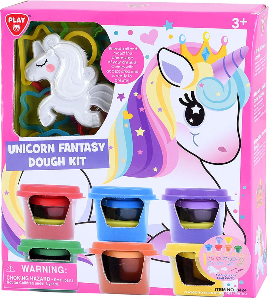 Set d'argile licorne Playgo - 6 pots en argile