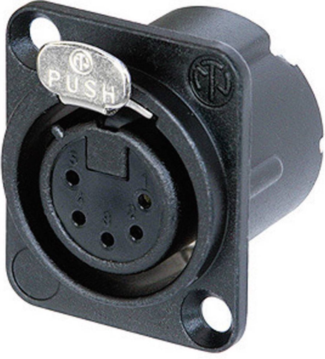 Neutrik nc5fd-lx-b connecteur xlr bride, contacts droits nombre de broches: 5 noir 1 pièce(s)