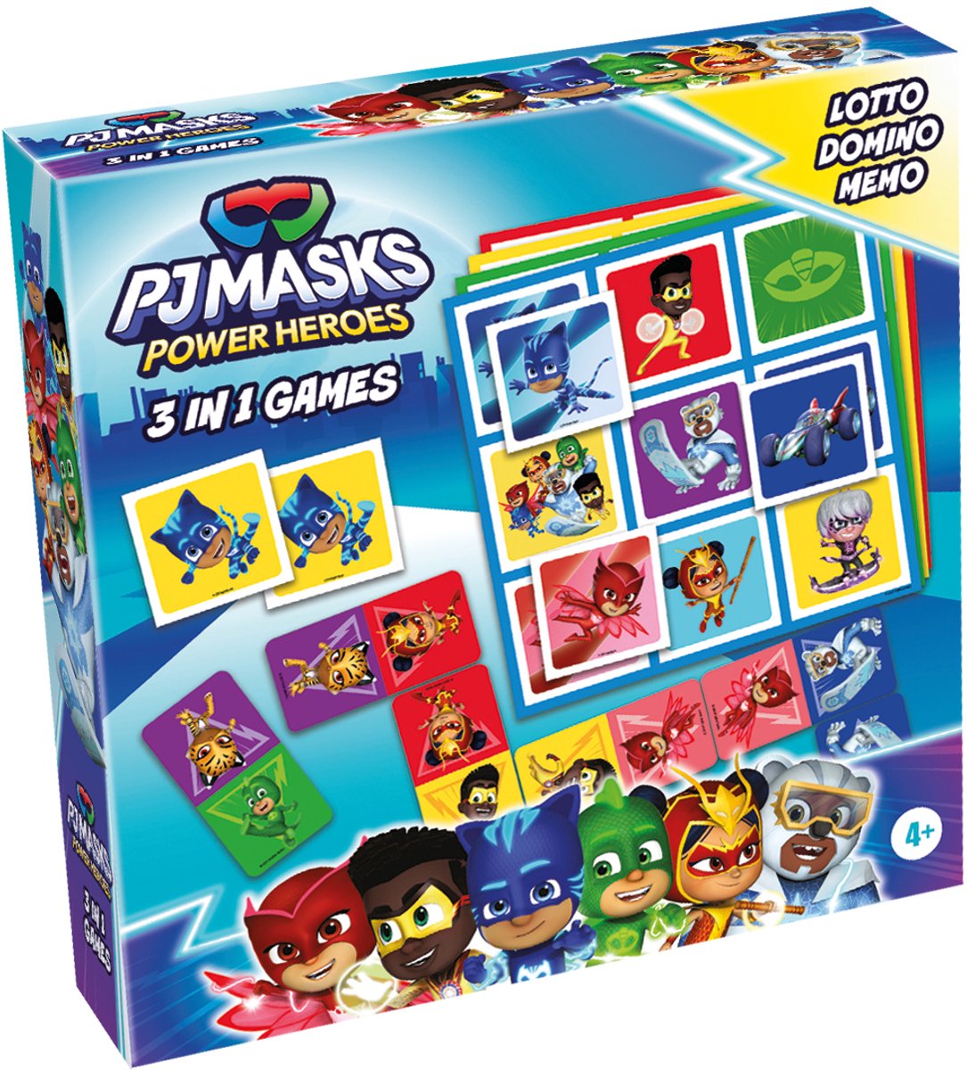 Selecta pyjama masques 3in1 mémo loto domino