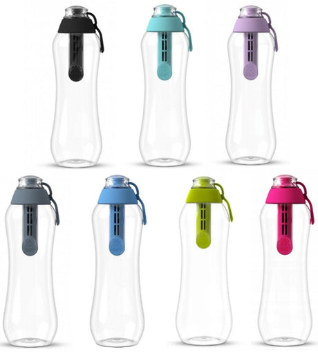 Série Dafi multicolore - bouteille filtrante à eau - 0,5l - sans bpa - 1 filtre