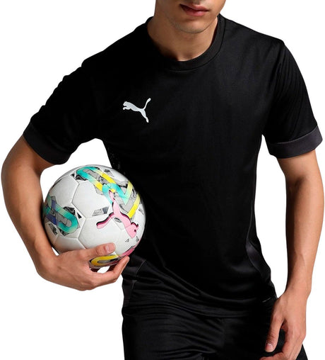 Puma teamgoal matchday jersey maillot de sport pour hommes - noir-blanc-gris foncé plat