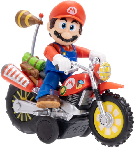 Jakks Pacific la figurine Super Mario Galaxy Movie avec moto rétractable figurine Mario 6 cm