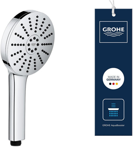 Douchette à main Grohe vitalio joy+ 120 - 3 types de jets - aqua booster - économie d'eau (7 l min) - chrome