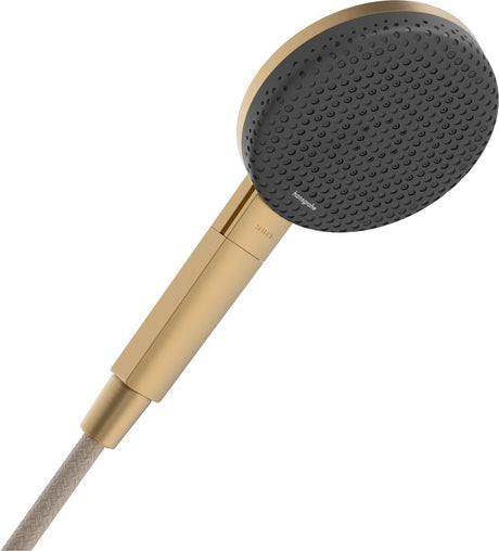 Hansgrohe Raindance Alive Select S - Douchette à main - Économie d'eau Ecosmart - Fonctionnement par bouton Select - Taille 125 mm - 3 fonctions de pulvérisation - Bronze brossé