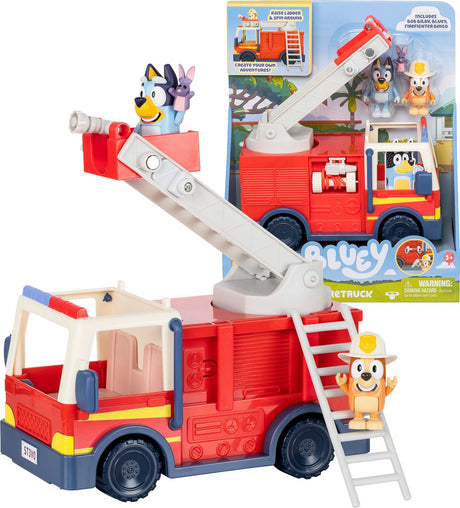 Moose Toys Bluey - Ensemble de jeu Le camion de pompiers de Bluey - incl. figurines de jeu bluey et bingo