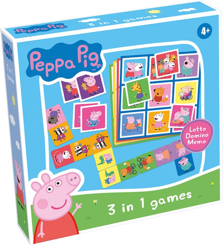 Selecta peppa pig 3n1 mémo loto domino