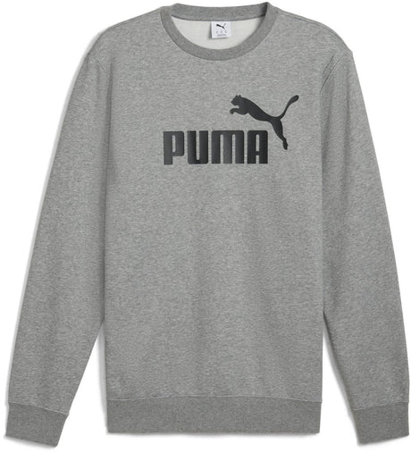 Puma ess non. Pull homme 1 logo crew fl - gris moyen chiné