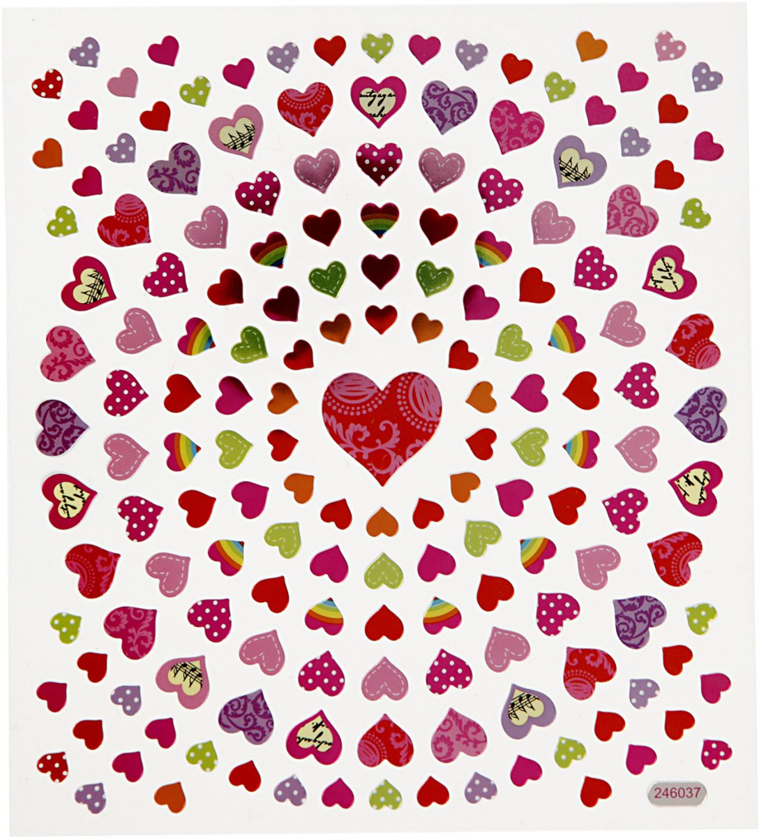 Creativ Company autocollants petits coeurs, 1 vel