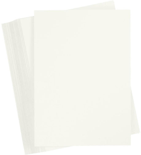 Carton coloré Creativ company, a4, feuille 210x297 mm, 180 gr, blanc cassé, 100 feuilles 1 boîte