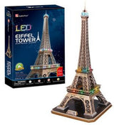 Puzzle 3D cubique amusant Tour Eiffel avec éclairage LED