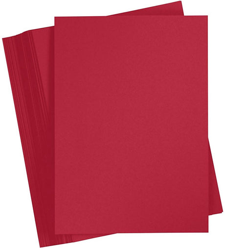 Carton coloré Creativ company, a5, 180 gr, rouge de Noël, 100 feuilles 1 boîte