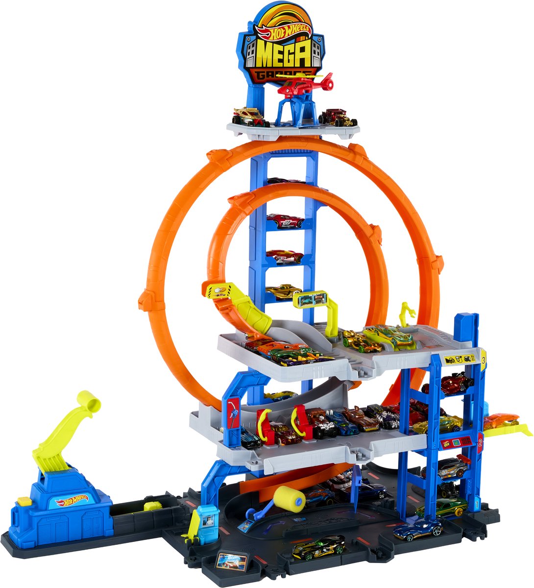 Garage méga boucle Hot Wheels - piste de course