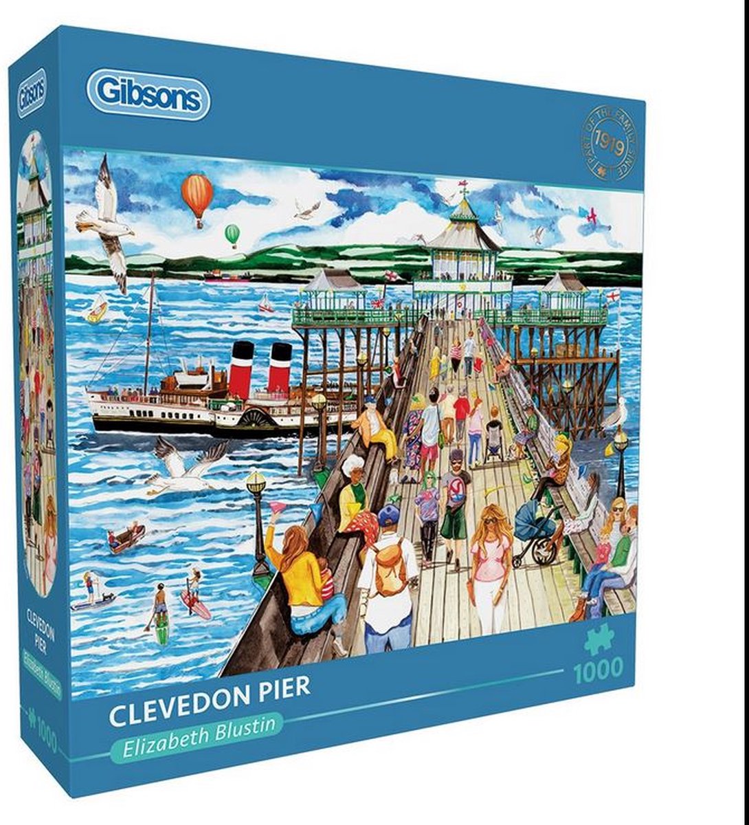Gibsons - Clevedon Pier (par Elizabeth Blustin) - 1000 pièces 68×49cm (L×H) - puzzle pour adultes