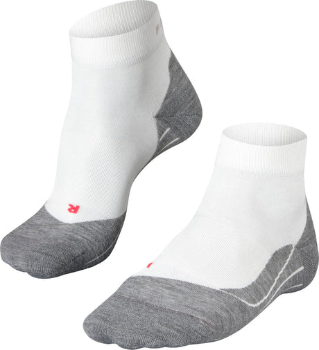 Falke ru4 chaussettes de course courtes en coton anti-ampoules en matériau fonctionnel hommes blanc - taille 44-45