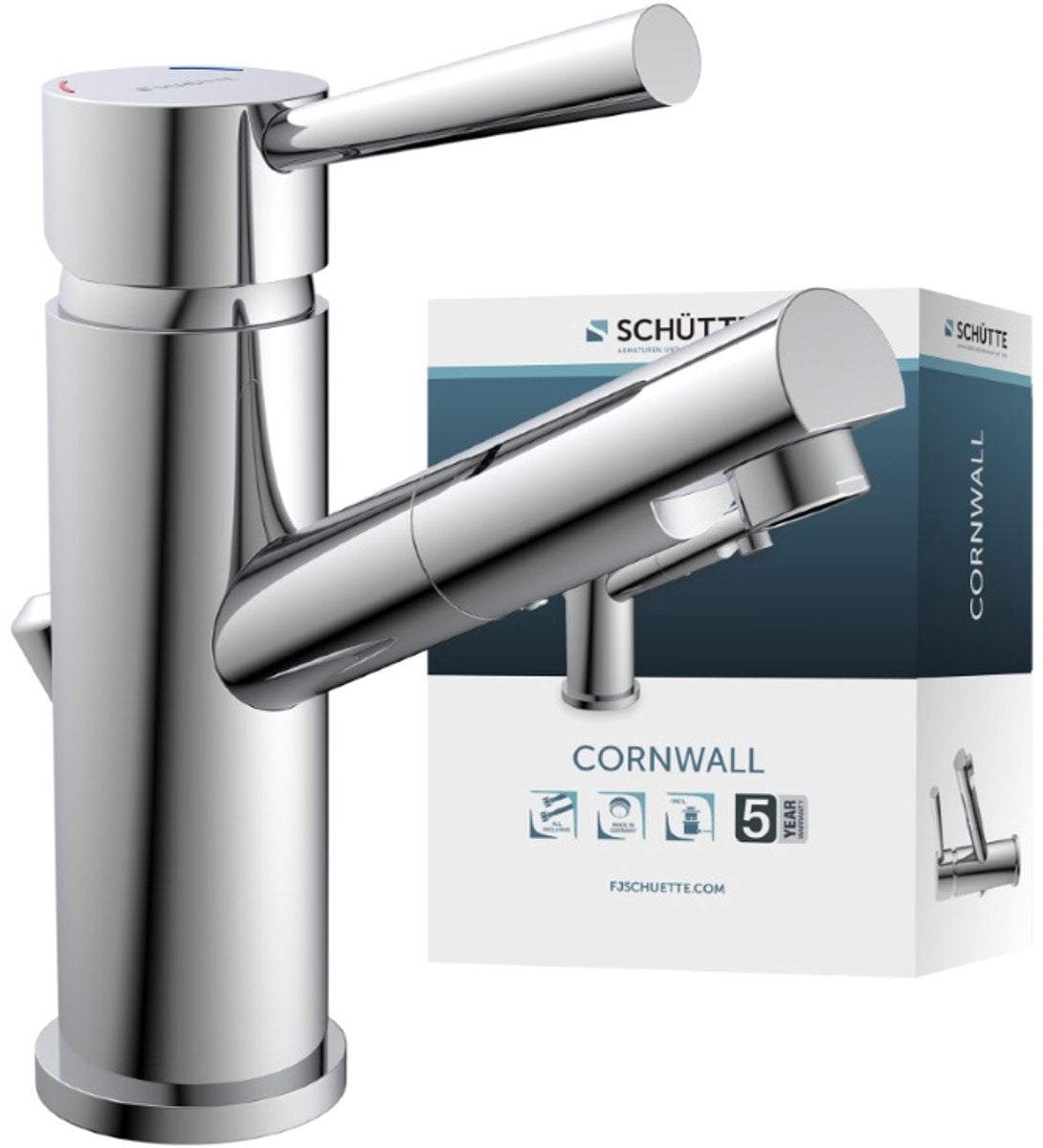 SCHUTTE Washbasin Mixer Stockholm Chrome -Colored